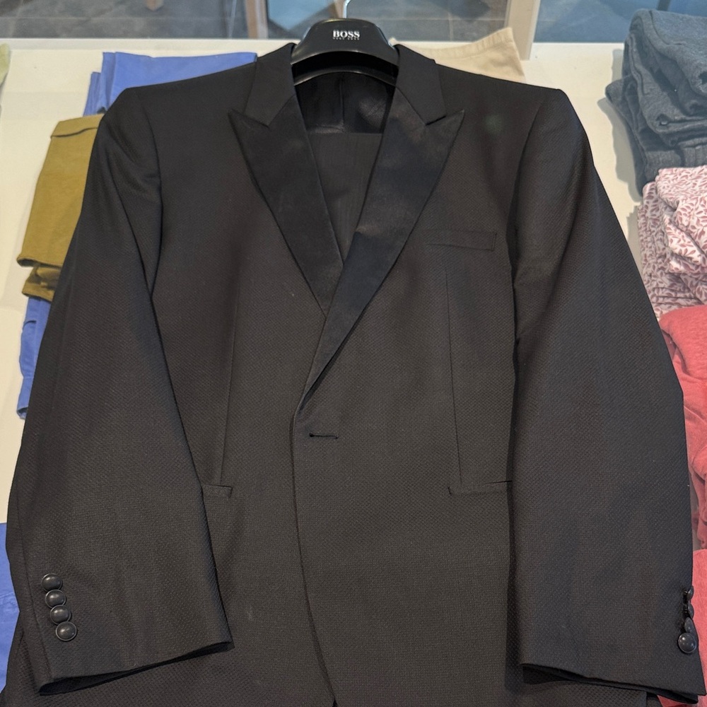 BOSS Black Satin-Lapel Tuxedo Jacket